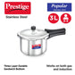 Prestige Popular Stainless Steel Pressure Cooker, 3 Litres, Silver