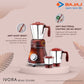 Bajaj Ivora Crimson Red 800 Watts, 3 Jar Mixer Grinder with Anti-Germ & Anti-Dust Coating